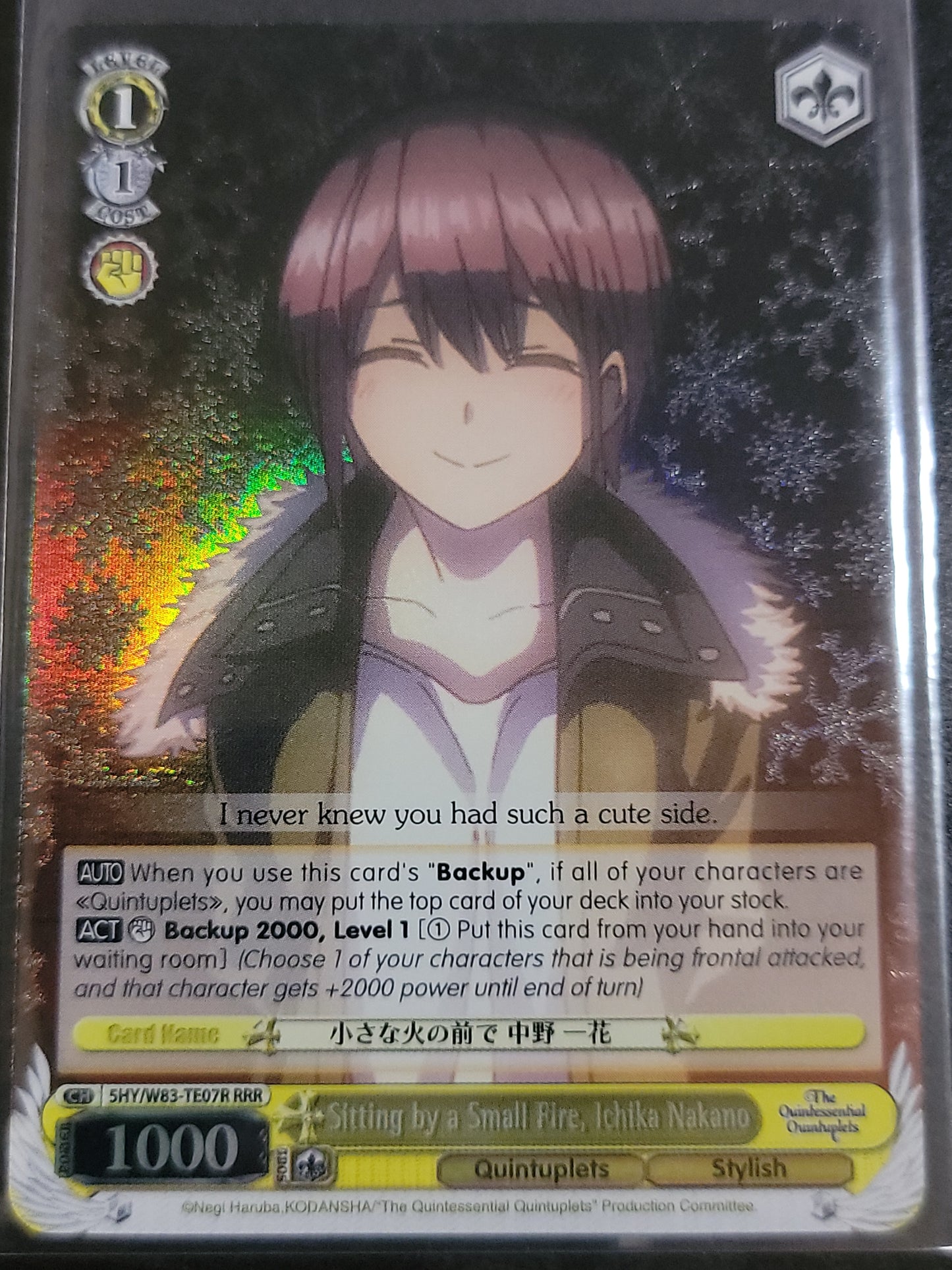Sitting by a Small Fire, Ichika Nakano (RRR)