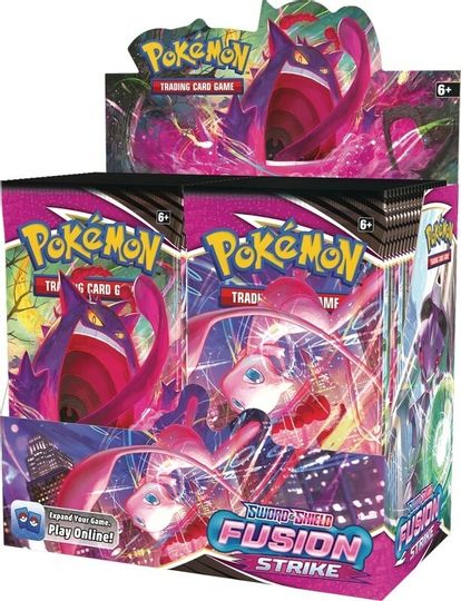 Fusion Strike Booster Box SWSH08: Fusion Strike Details Each Sword & Shield—Fusion Strike booster box contains 36 booster packs. (Each pack contains 10 random cards)